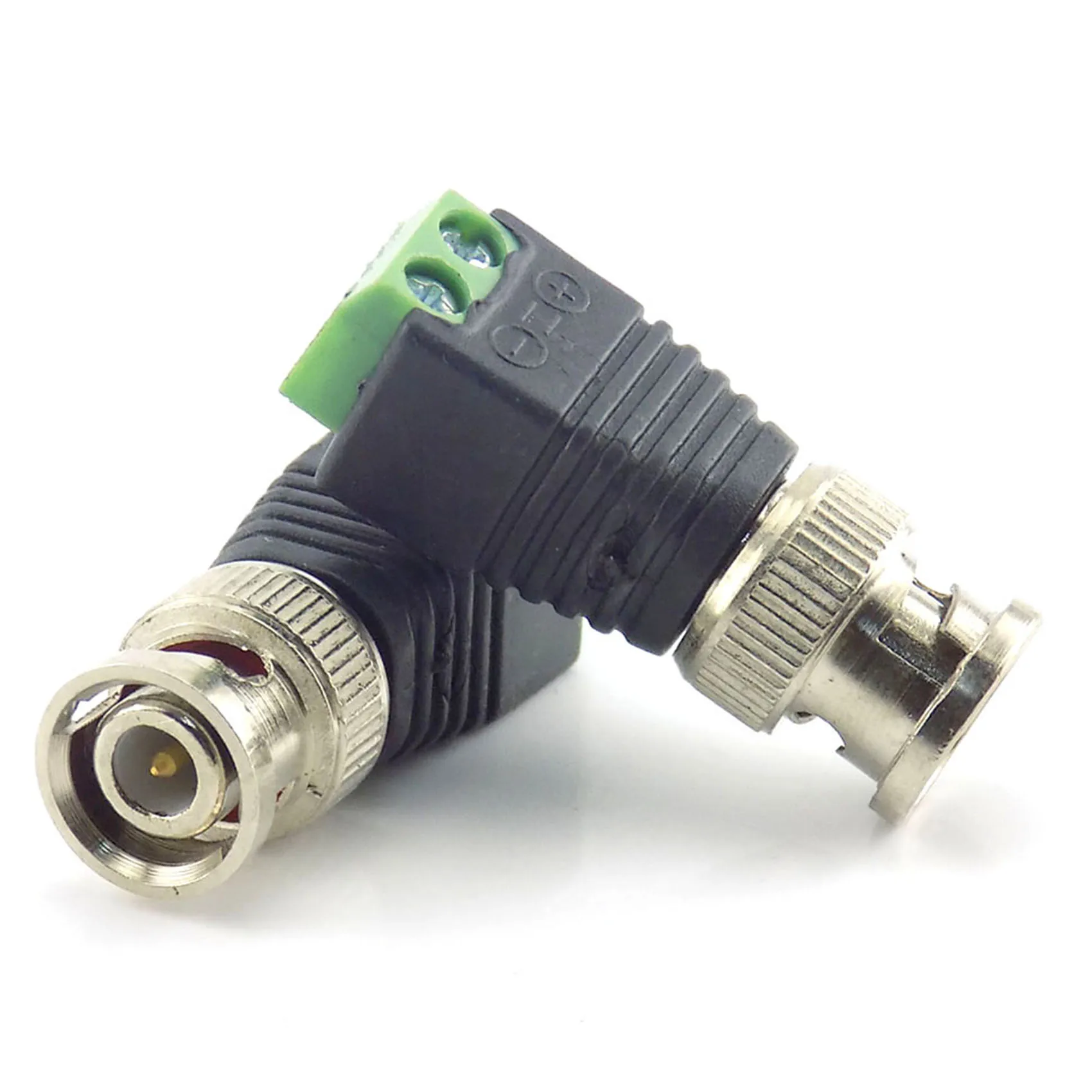 Superior-10Pcs Male Metal BNC Connector With DC Connector Plug Screw Terminal UTP Video Balun For CCTV Surveillance Camera
