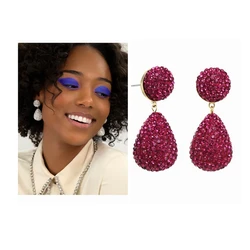 Luxury Shinning Crystal Drop Dangle Earring Jewelry For Women Party Gift Accessory
