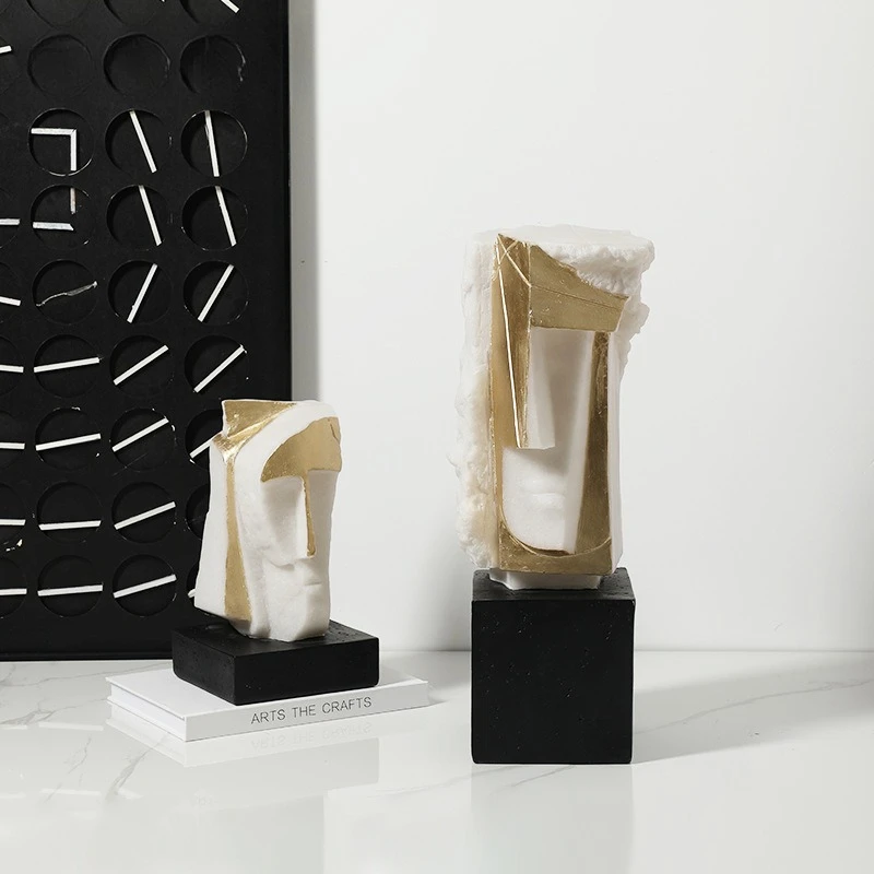 Light luxury abstract hand-painted portrait sculpture villa office porch bookcase high-end creative ornament