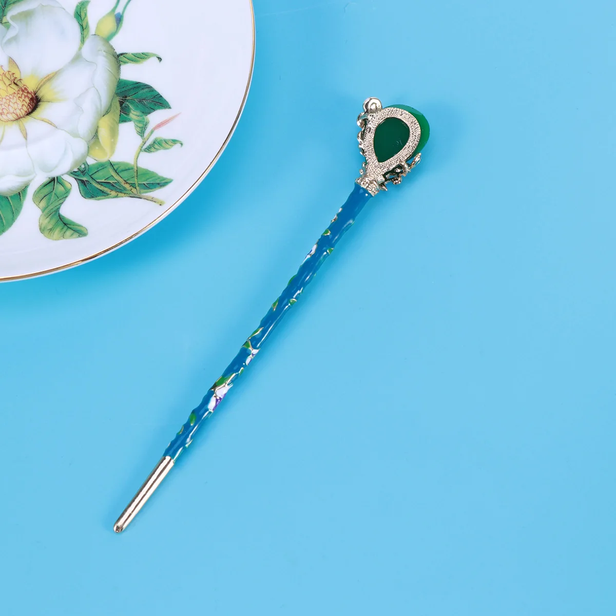 

Vintage Hairpins For Women Ancient Chinese Stick Decorative Chignon Hairpin Durable Green Party Celebration Wear Unique Gift
