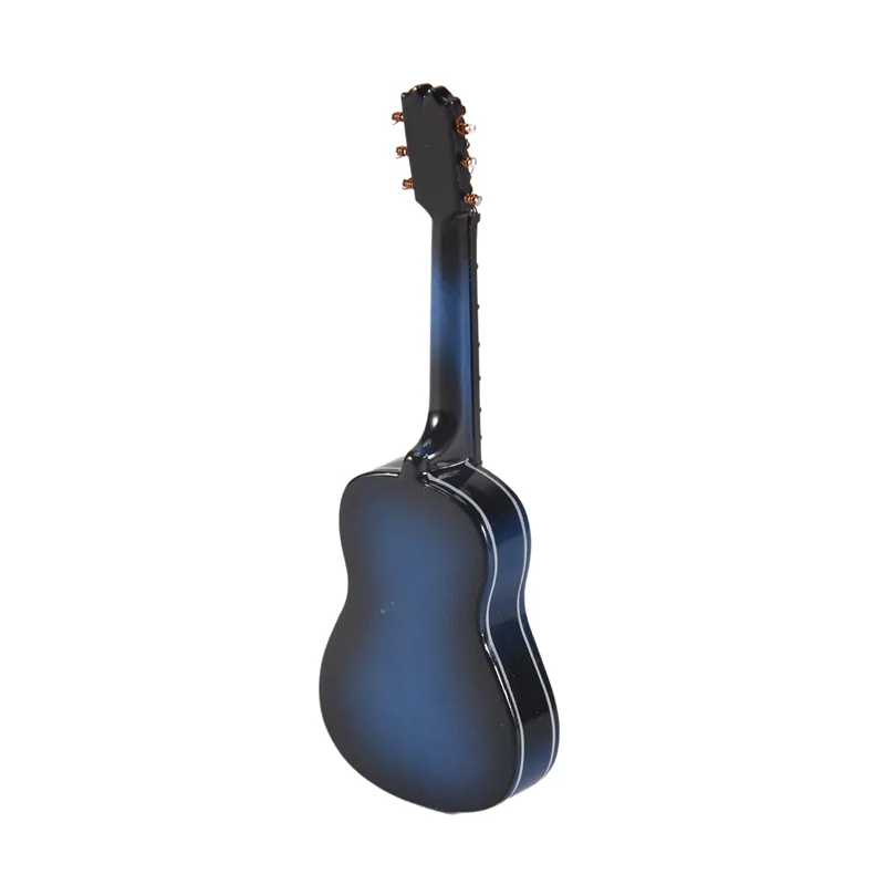TKOH-A-Gitar Miniatur Kayu dengan Dudukan dan Casing Alat Musik Mini Model Rumah Boneka Miniatur Dekorasi Rumah Insta Mudah