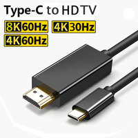 4K 60Hz 30Hz USB C to HDMI-compatible Cable Type C Adapter HDTV Converter Cable for iPhone 15 MacBook Air iPad Samsung