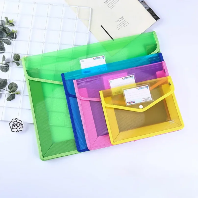 A3/A4/A5/FC  Colorful Organ Bag Office Test Paper Storage Briefcase Horizontal Twill Student 3D Waterproof Expanding Folder