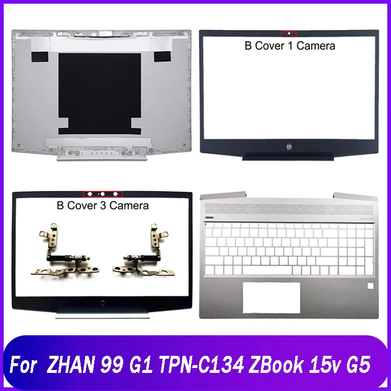 tampa traseira para laptop hp zhan 99 g1 tpn c134 zbook 15v serie g5 lcd tampa traseira superior dobradicas da moldura frontal palmrest upper silver novo 01