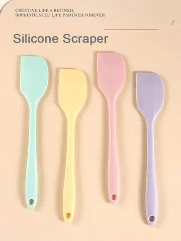 Silicone cream spatula Non-stick butter spatula Heat-resistant kitchen baking tools DIY cake baking tools