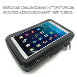 Bicycle Motor Bike Motorcycle Handle Bar Tablet Holder Waterproof Case Bag For 6.5-7 Inch Tablet