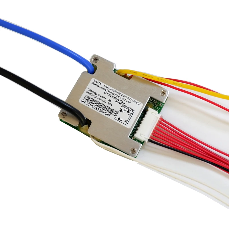 24V Lithium Battery BMS 24V 20A BMS With Balanced Function And ON/OFF Switch 24V 10Ah 20Ah Li-ion Battery Management System