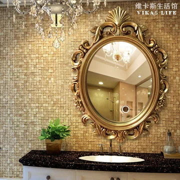 Compact Cute Mirror Hanging Bathroom Modern Vanity Aesthetic Nordic Mirror Funky Makeup Garden Spiegels Living Room Decorations