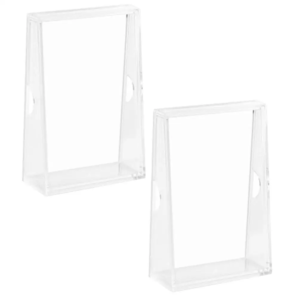 

2 pcs Acrylic Storage Boxes for Coins Currency Display Holder Clear Case Transparent Keepsake Container