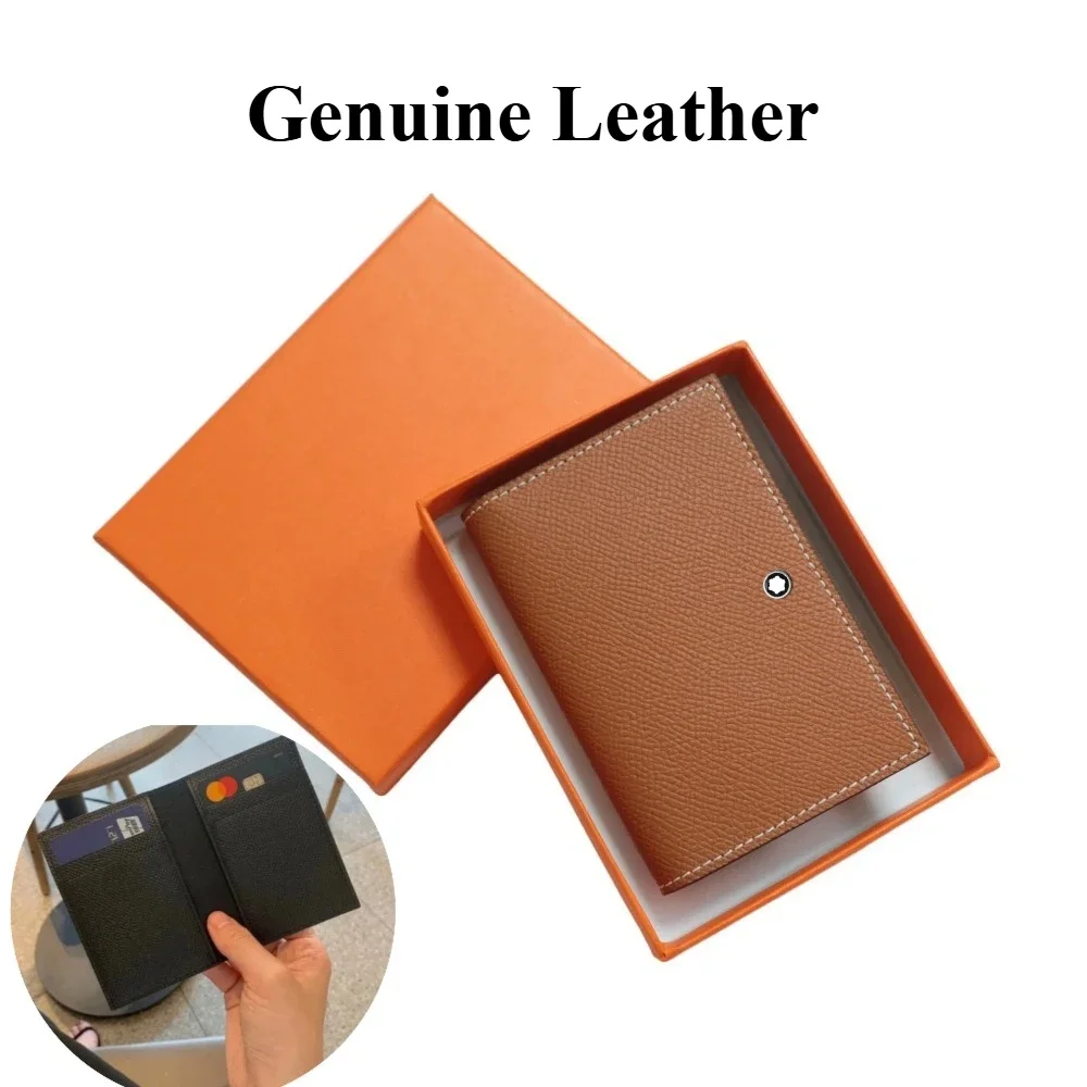 Tarjetero para tarjetas de crédito bancarias Bla de cuero genuino personalizado Sle de negocios de alta gama, funda protectora suave para tarjetas para mujer y hombre, regalo de Navidad