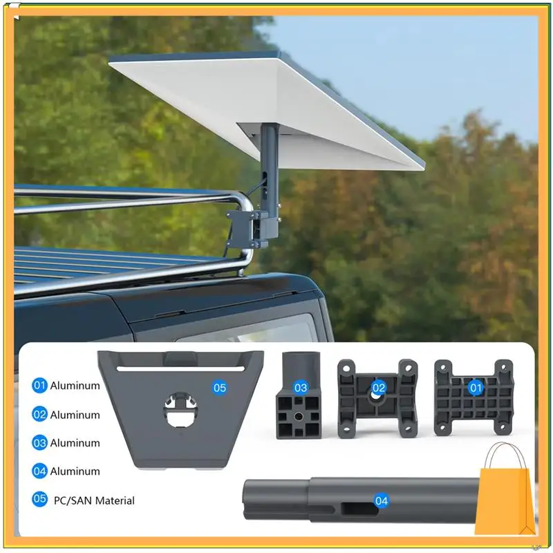 

L53A-For Starlink Gen 3 RV Ladder Mount 360° Adjustable Mount Rack For Starlink V3 Mount Accessories Range Pipe Adapter