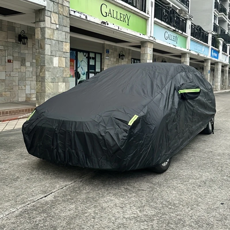 

Car Cover Outdoor Protection Exterior Sun Snow UV Covers SUV Sedan Auto Sunshade Dustproof Waterproof Black Silver