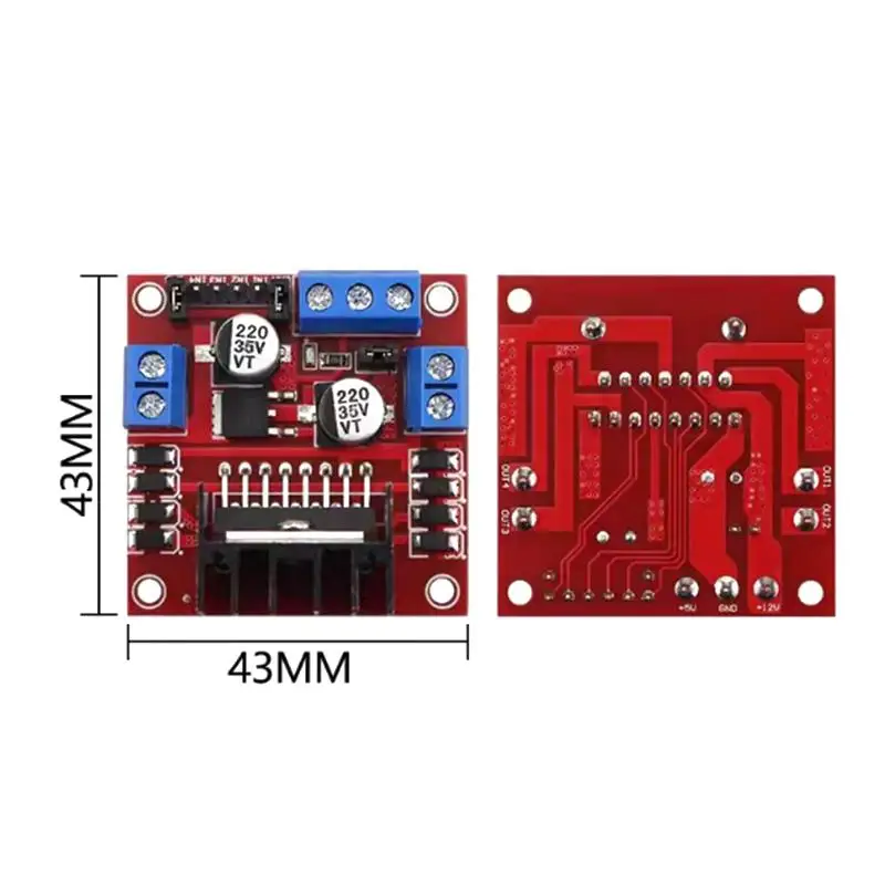 L298N Motor Driver Board DC & Stepper Motor Driver Module For Smart Car Robot