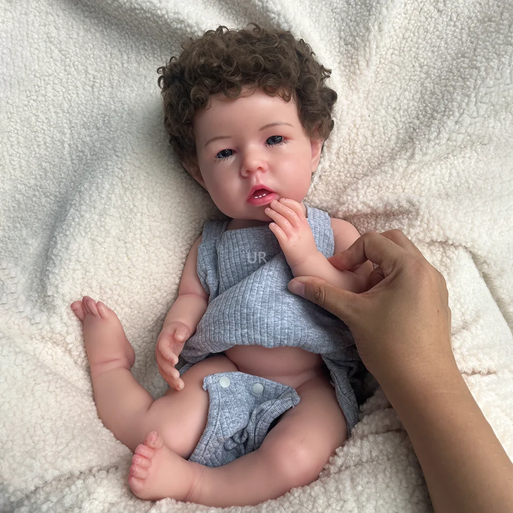 リアルな柔軟なシリコーンリボーンベビーボーイ 50 センチメートルソフトボディリアルな表情人形特別な瞬間の忘れられないギフトとして