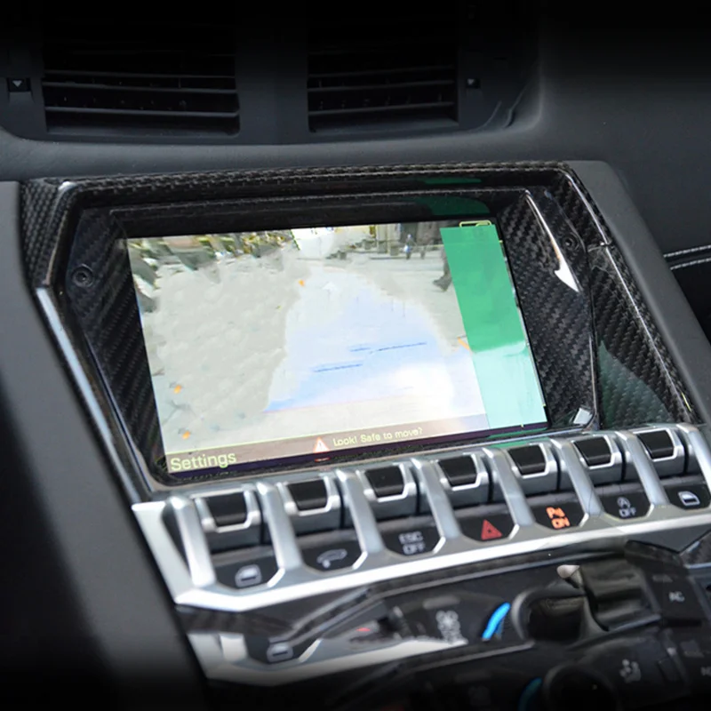 Suitable for Central Control Large Screen Carbon Fiber Decorative Frame for Lamborghini LP700 Car Interior Modification Accessor