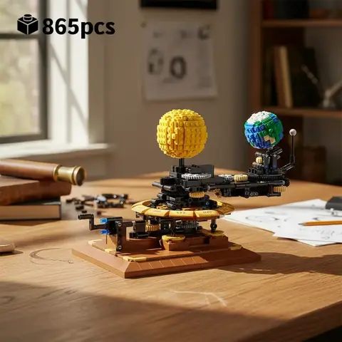STEM Creative City Solar System Earth and Sun Clock Building Blocks Science Experiment Education Bricks Toys Boys Gifts 865PCS