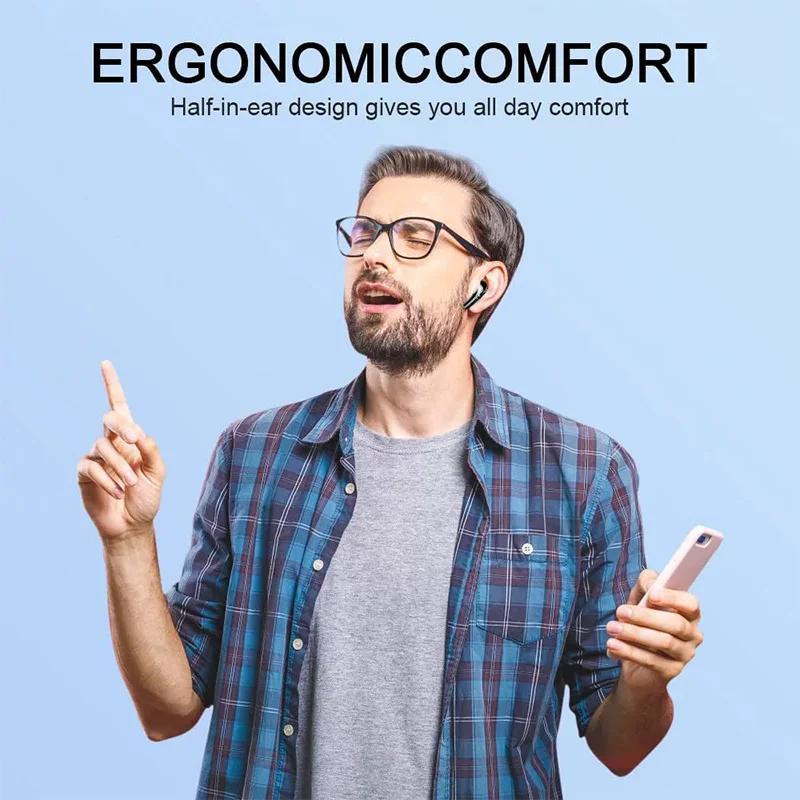 Bluetooth5.2 Headphones TWS J97 Wireless Earphones LED Digital Display Touch Control Headset For Android iOS Game Sport Earbuds