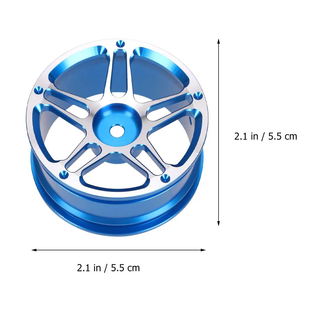 4Pcs Crawler Wheels Rim 1 9 Inch Metal Hub High Durability Crush Resistant for 1 10 Rc Car Drift Accessories Blue