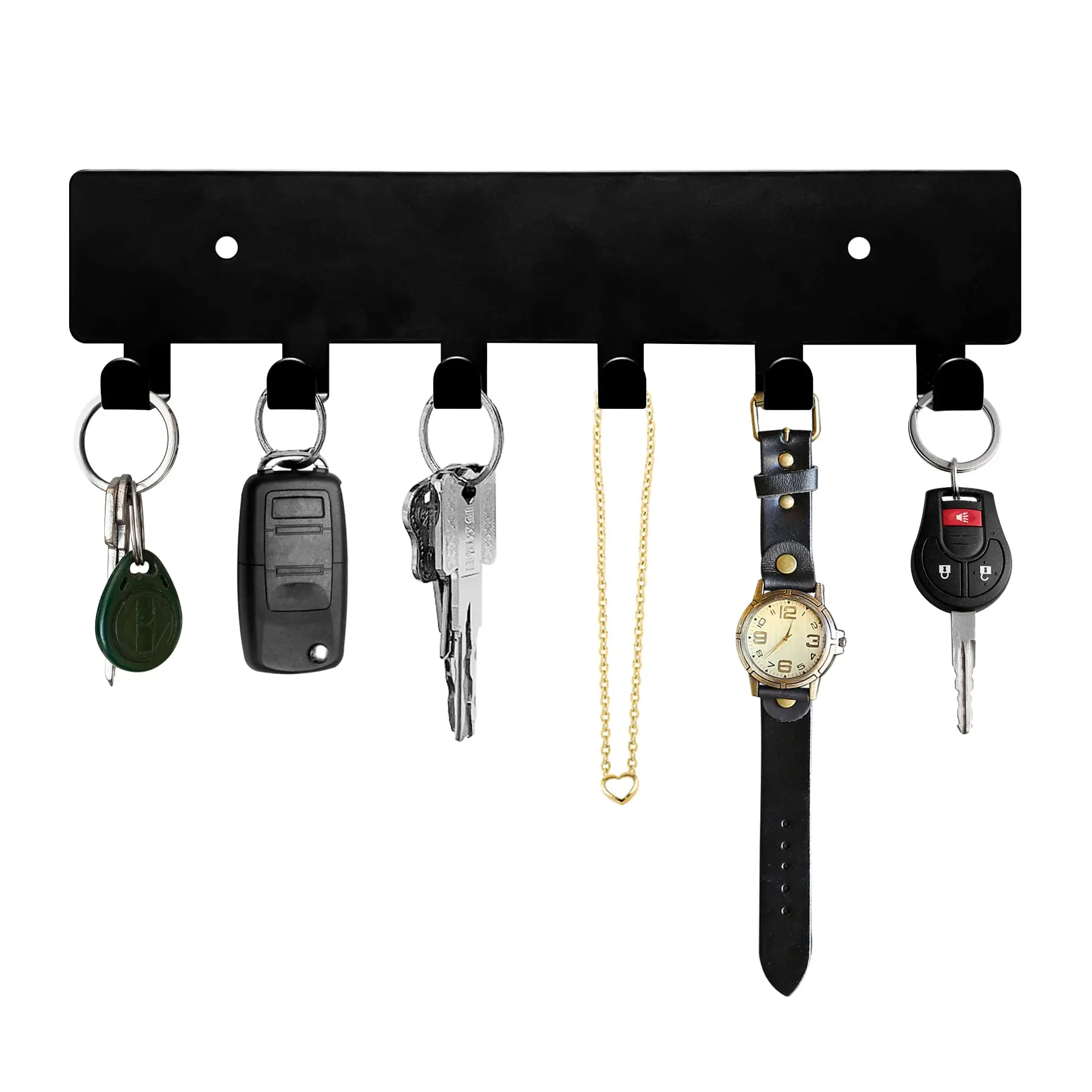 1pc Key Holder for Wall, Key Hooks with 6 Hooks, Wall Mounted Key Holder for Hallway, Metal Key Rack