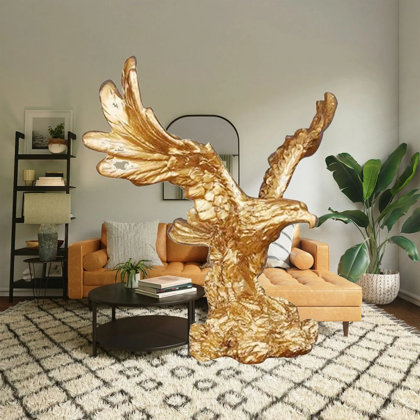 Tabletop Eagle Sculpture Decoration Statue Resin Figurine Artistic Home Decor Piece for Porch Dining Room
