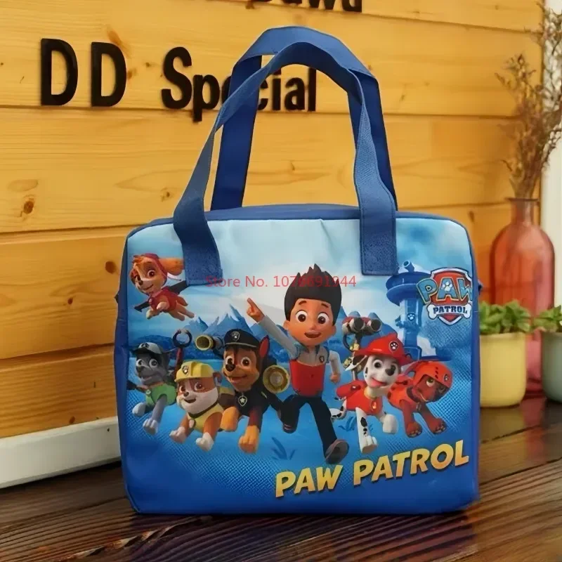 Paw Patrol Cartoon Dog Cooler Bags Students Portable Zipper Waterproof Thermal Oxford Kids Lunch Box Convenient Tote Food Bags