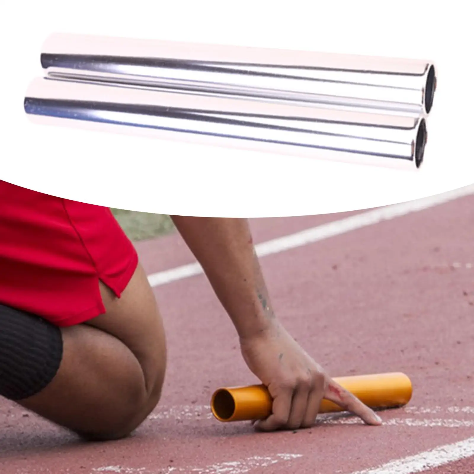 Lightweight Aluminum Relay Sticks with Smooth Nonslip Grip Track Field Running for Team Practice and Relays