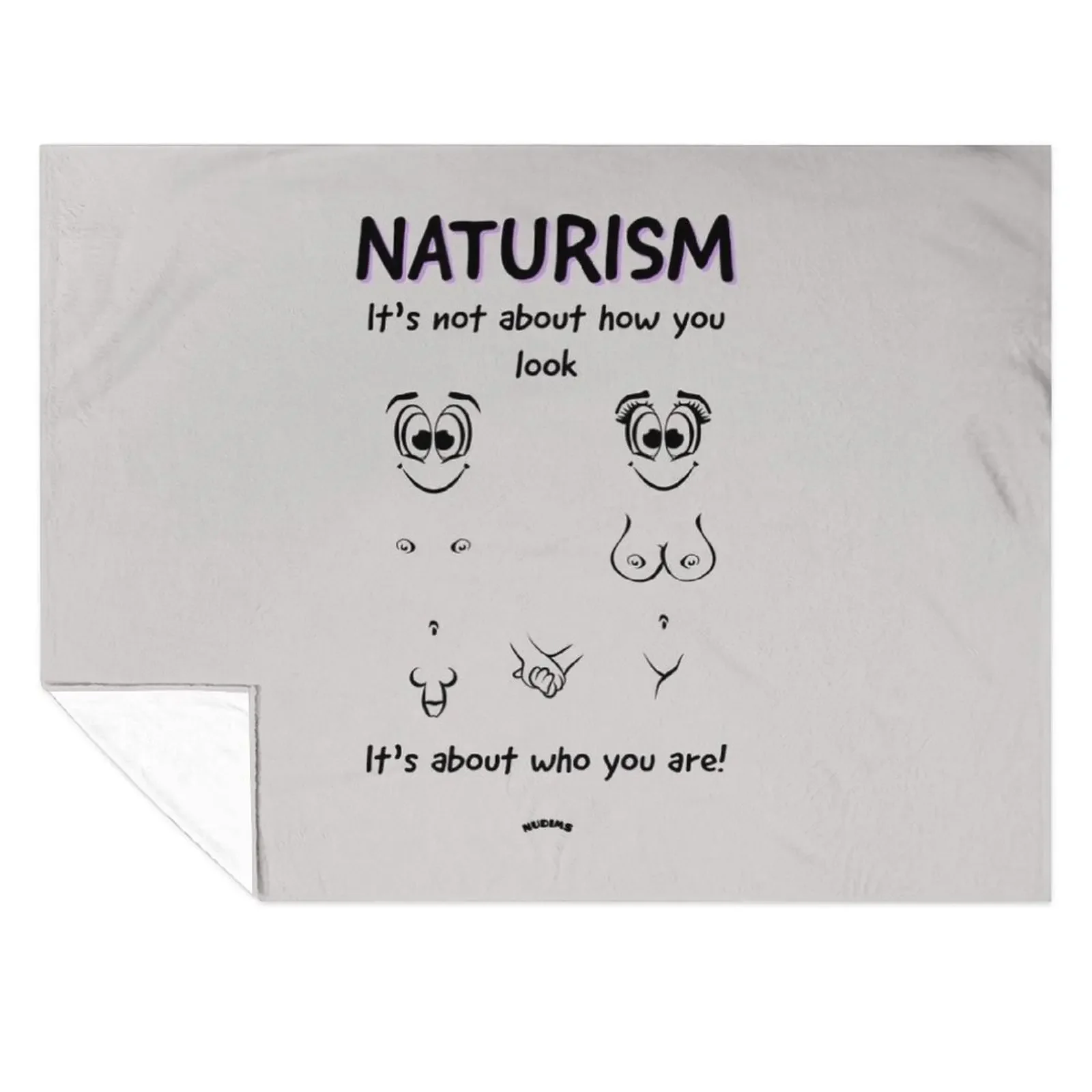 

Naturism It's not about how you look - couple front Throw Blanket funny gift Retros Soft Plush Plaid Blankets