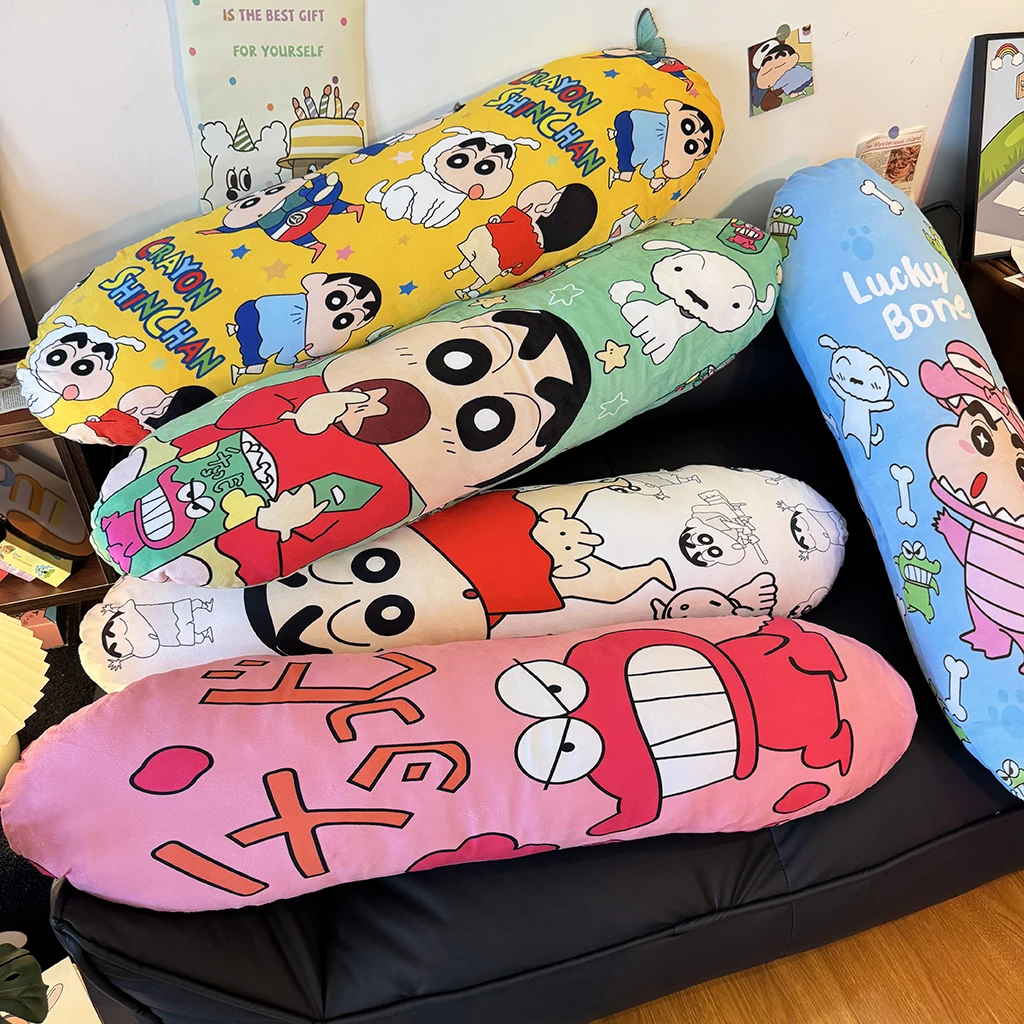 漫画クレヨンしんちゃんロング枕ぬいぐるみアニメ非常に柔らかい抱きしめやすいぬいぐるみ和風漫画プリントベッドサイドクッション