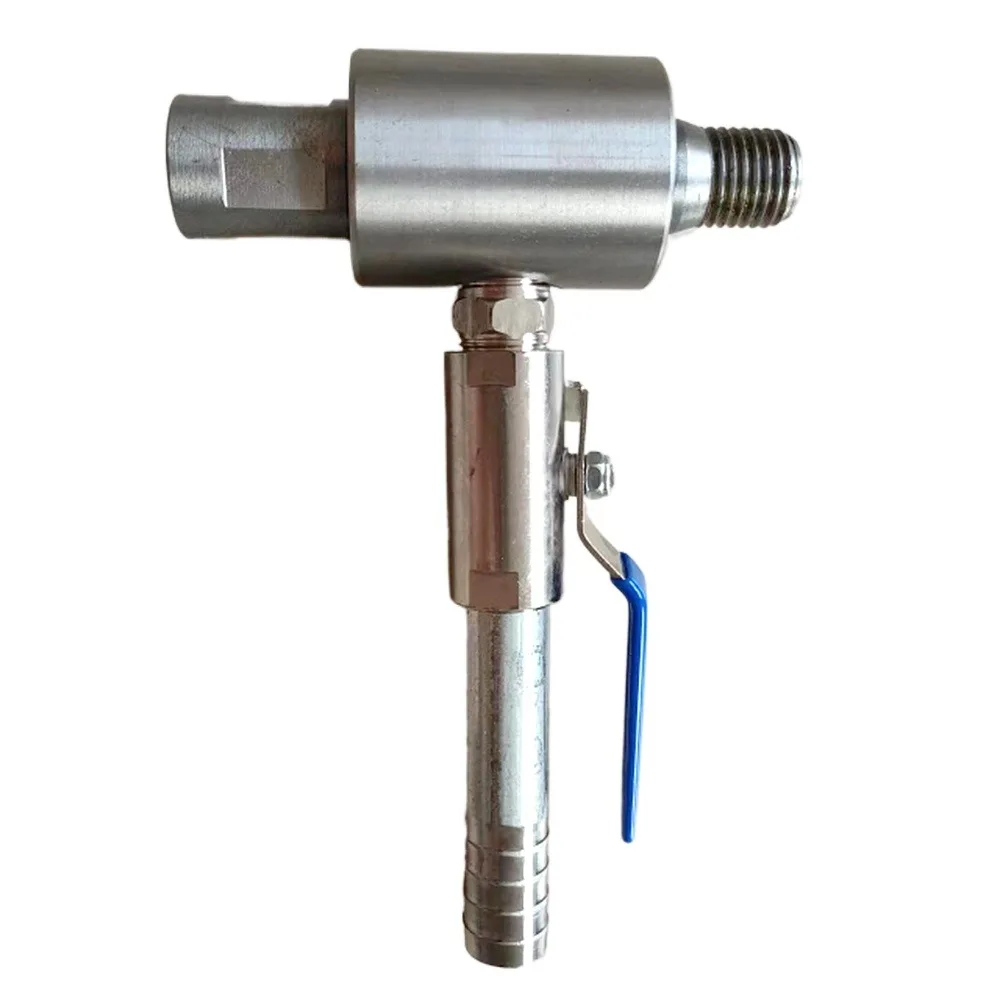 Water drilling rig device, thickened spindle, pipe laying machine water injector, increased water volume