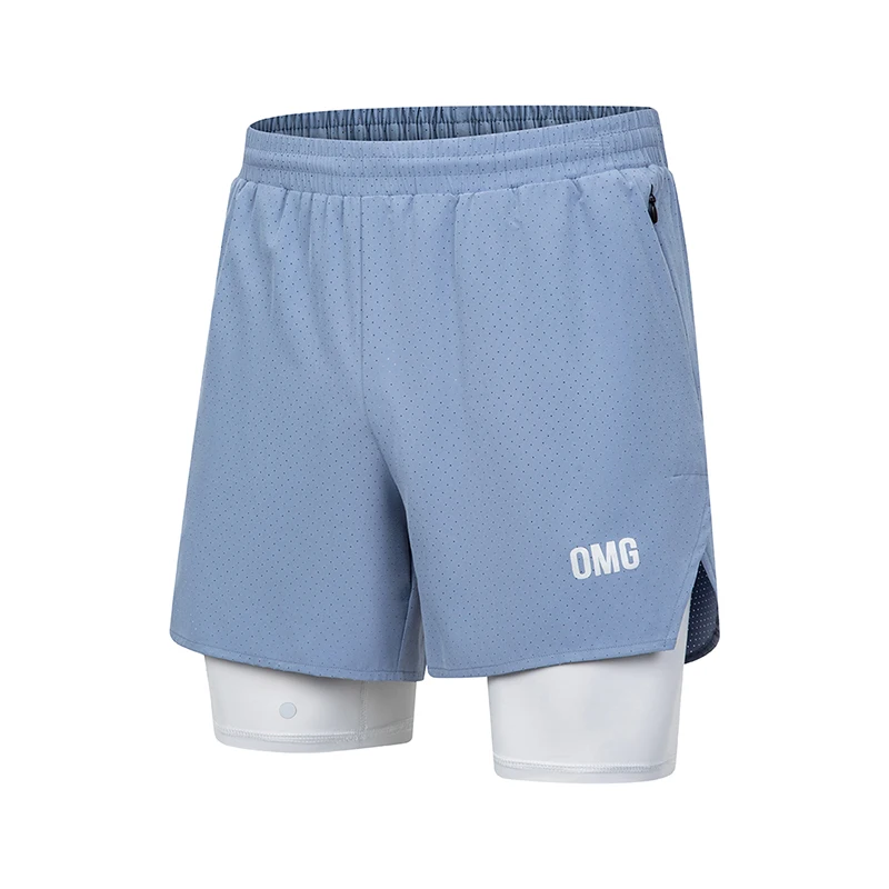 DROZENO Sports Shorts Mesh Sports Shorts Men's Summer Four-sided Elastic Lined Fitness Training Pants Elastic Running Pants