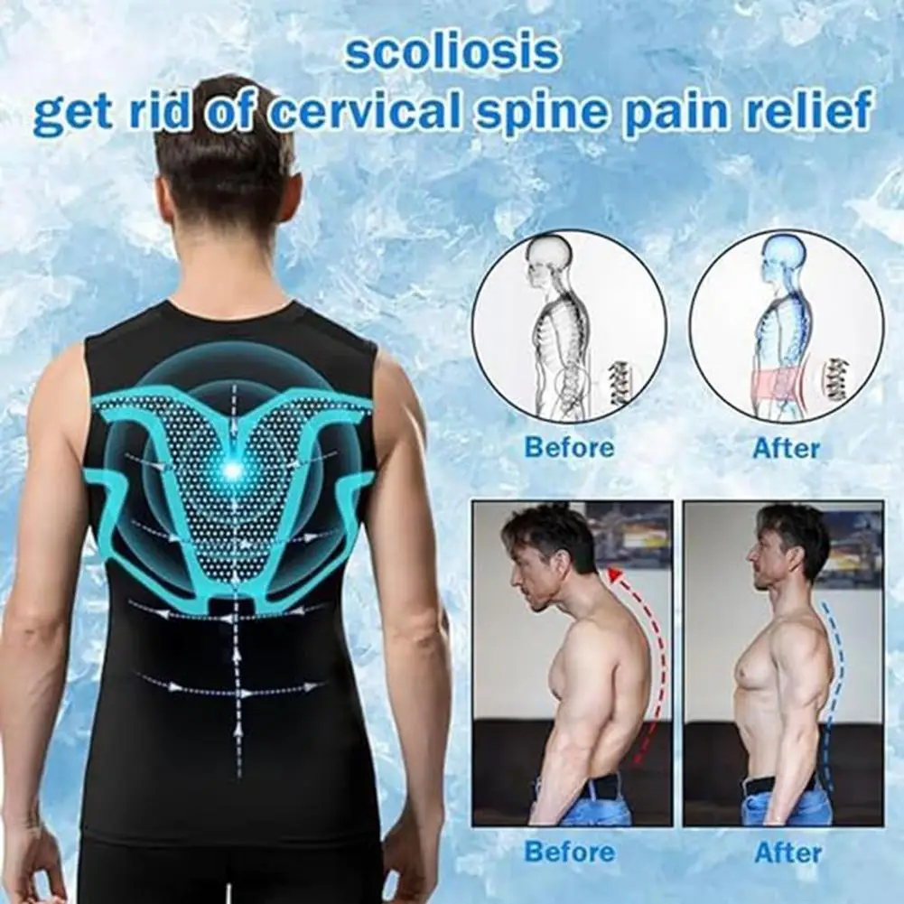 Body-shaping Shirt for Back Support Men’s Fitness Vest Sport Top Breathable Fabric Camisole Vitality for Active for Posture