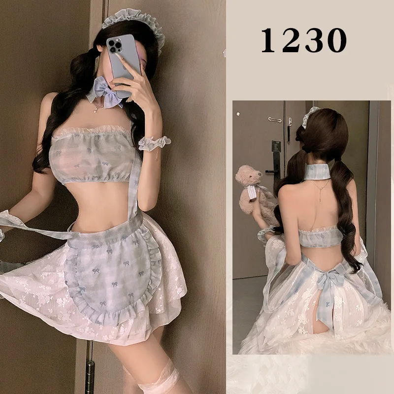 

Сексуальная униформа горничной, косплей, чистое желание, свежий комплект нижнего белья Лолиты, милый комплект нижнего белья горничной