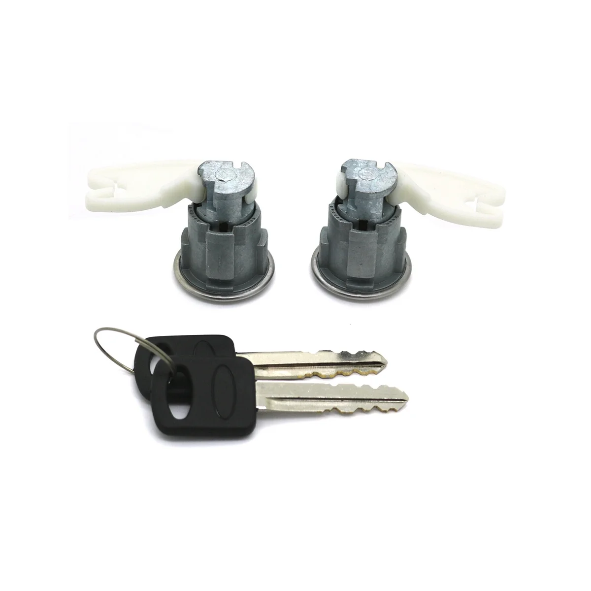 2 PCS Car Door Lock Cylinder+2 Keys F2TZ1522050A F4TZ1522050B 5090051-01 for Ford F-150 F-250 F-350 Mercury