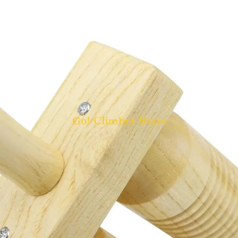 Q84C Beginner Percussion Instrument in Wood with Two Tone Sound and Comfort Grip, Handheld Rhythm Tool for Kids Students