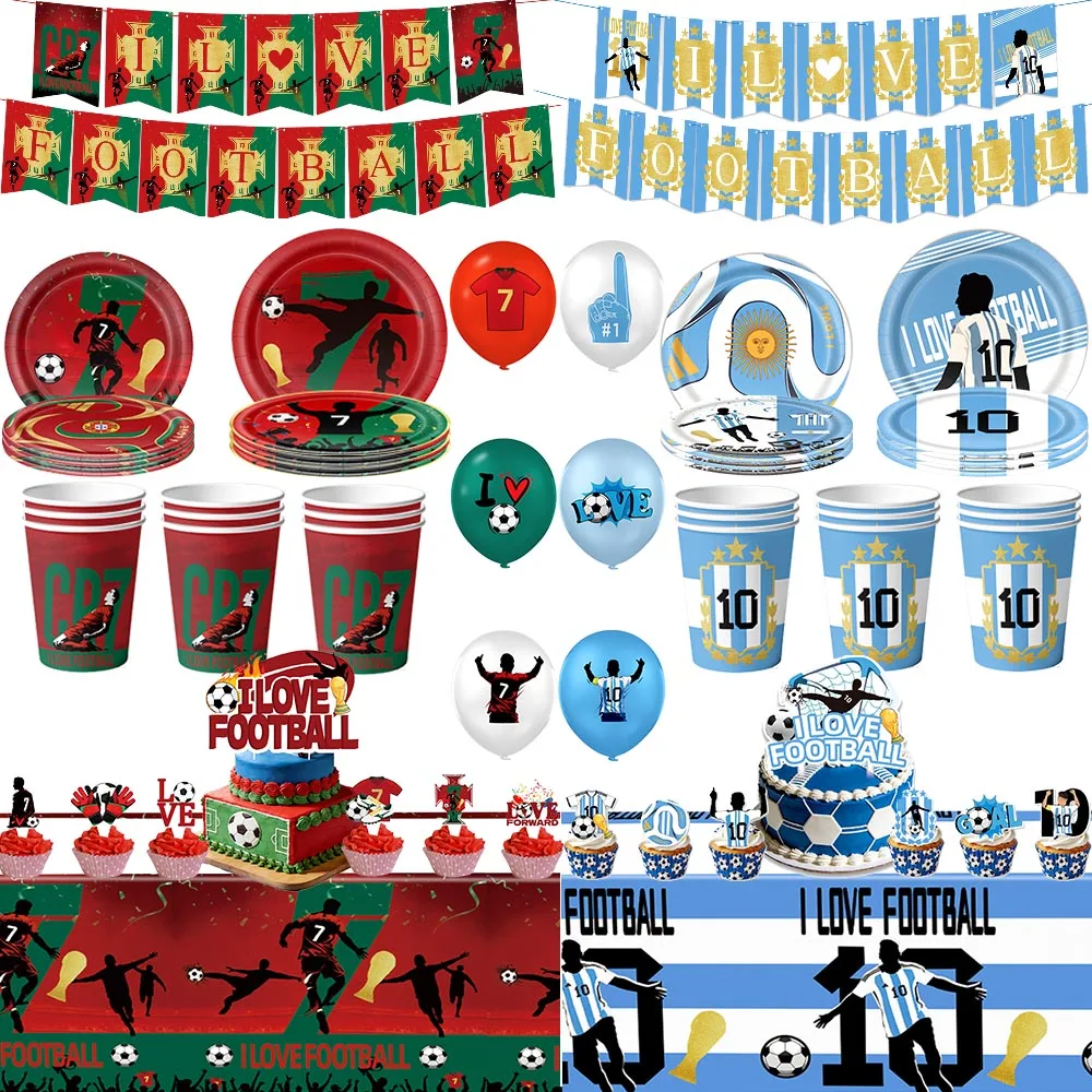 Decoración de Cumpleaños con Temática de Jugador de Fútbol Español, Vajilla Desechable, Artículos para Fiesta de Cumpleaños de Estrella de Fútbol, Juguete para Baby Shower