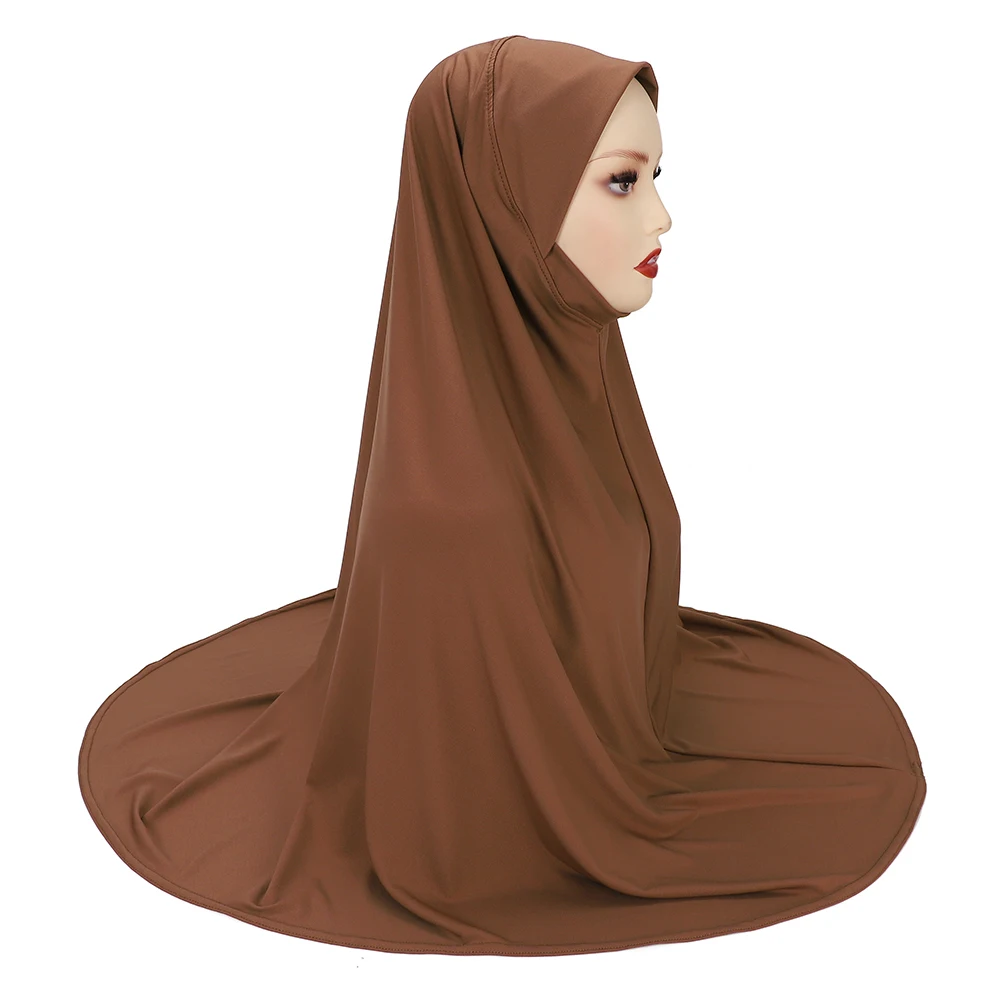 Groot formaat klaar om moslim hijab XL maat Jersey Instant hijab sjaal lichte tulband Maleisische sjaal leverancier te dragen