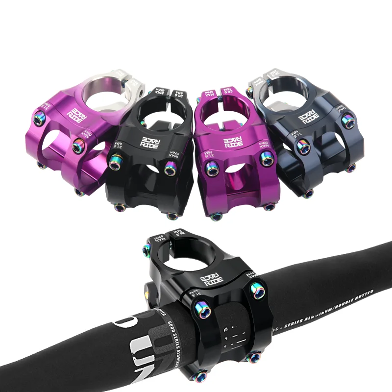 AliExpress riderace RIDERACE Bicycle Power Stem 35mm 0 Degrees CNC MTB Mountain Bike Riser Road Cycling 28.6 Front Fork Stem for 31.8mm Handlebar