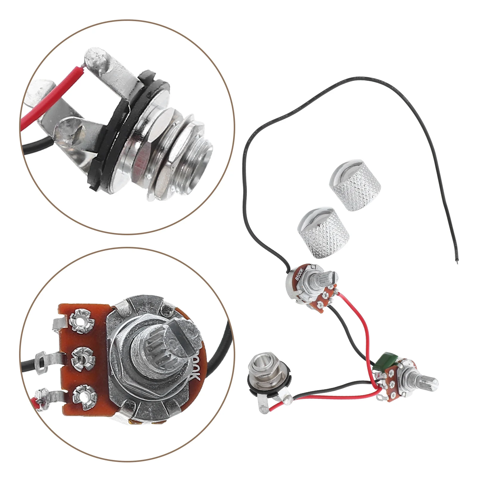

Copper Socket Potentiometer Knob Pre Wired Guitar Pots Electric Wiring Harness Component