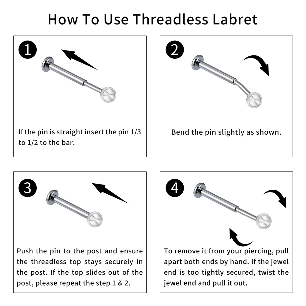 Right Grand 18G/16G ASTM F136 Titanium 2/2.5/3mm Ball Threadless Push Pin Labret Stud Earring Nose Tragus Cartilage Conch Forward Helix Studs Flat back Earlobe Piercing Body Jewelry