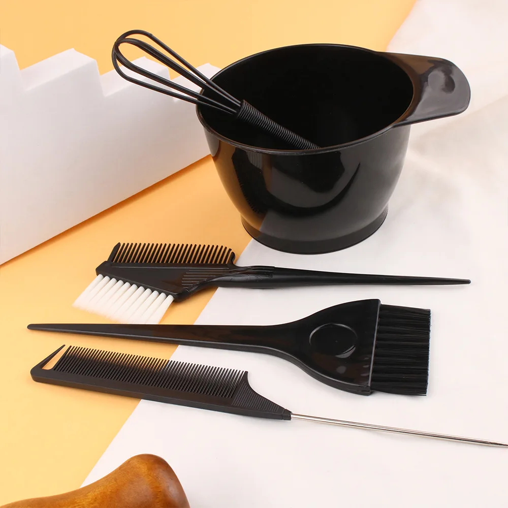 Hair Dye Tool Set Comb Bowl Brush Cream Mixer Hair Coloring Tool Salon Perm Dye Comb
