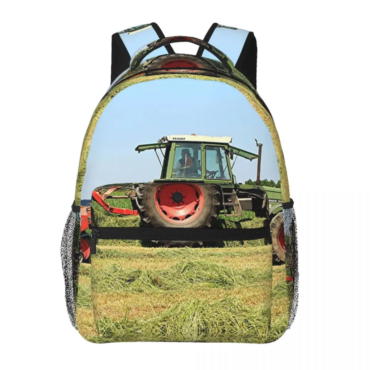 

Tractor At Work On El Camino, Spain 2 Backpack Student Boys Girls BookBag Kids School Bag Computer Shoulder Bags for Men Women