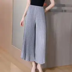 Elegant Vintage Women Oversized Pleated Pants Spring Summer Koreon Streetwear Fashion Big Size High Waist Casual Solid Trousers