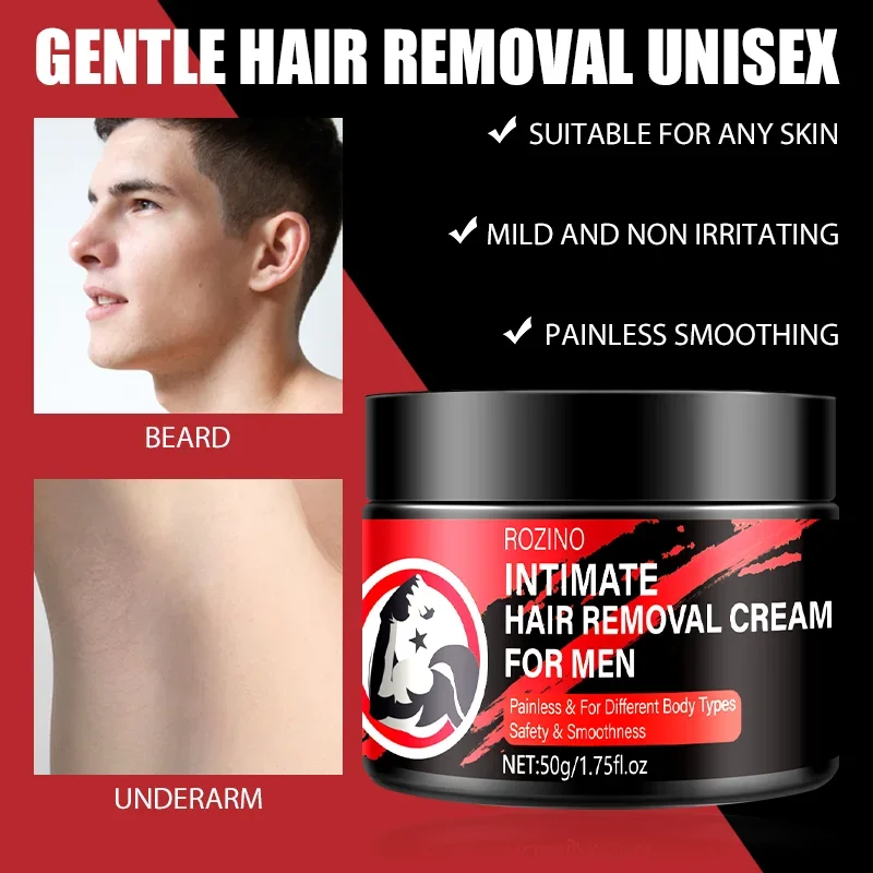 1pc Men\'s Smooth Painless Hair Removal Cream Men\'s Private Leg Armpit Chest, Men\'s Intimate Leg Body Armpit Hair Removal Cream 5