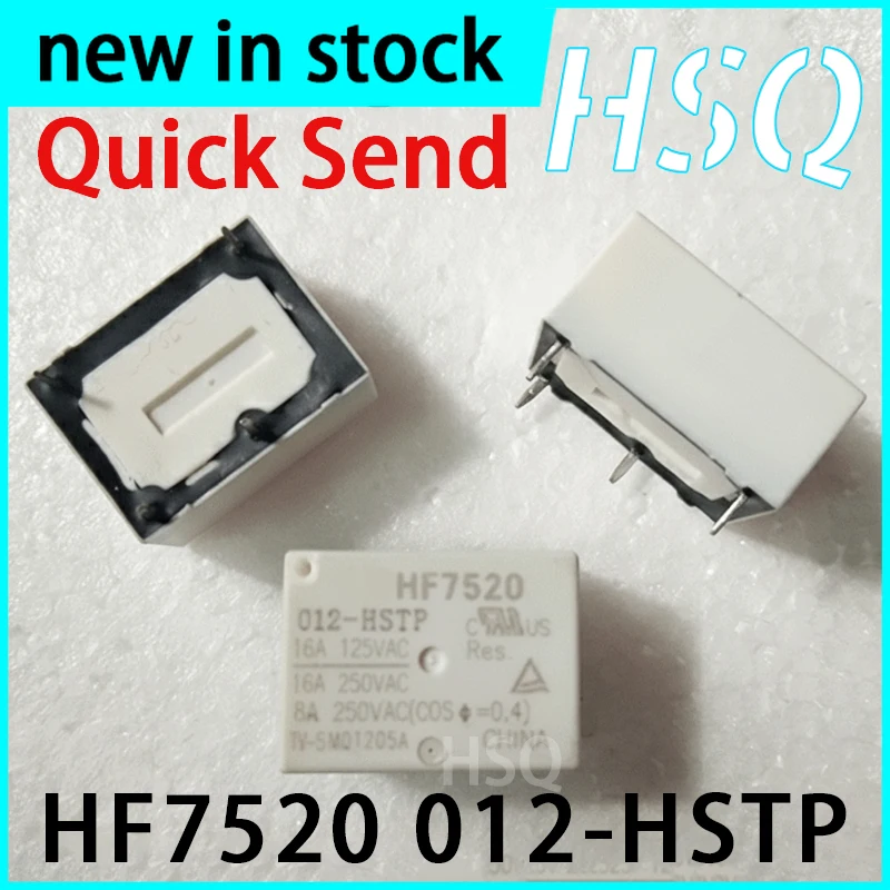 2PCS New HF7520 012-HSTP 4-pin 16A Relay