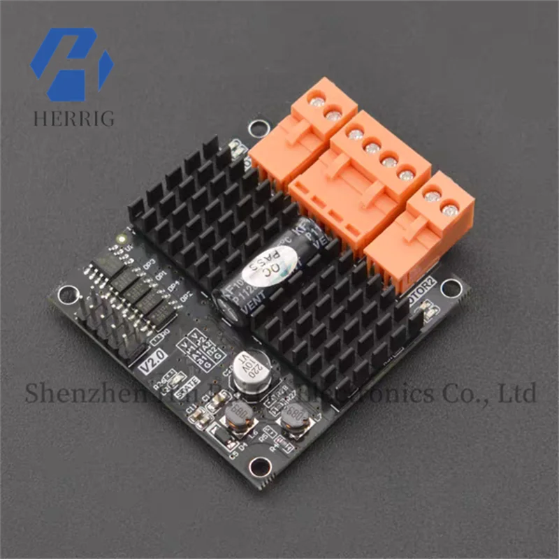 

Dual channel DC motor drive board -12A voltage range is 6.5-37V