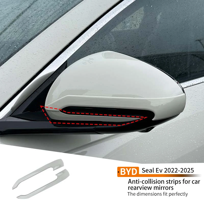 

Car Rearview Mirror ABS Anti-collision Strip Waterproof Scratch-resistant Stickers Accessories For Byd Seal Ev 2022-2025