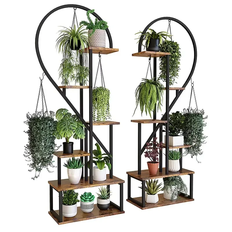 Modern Multi Layer Balcony Storage Rack Floor To Ceiling Movable Flower Stand Simple Design For Indoor Outdoor Plant Display