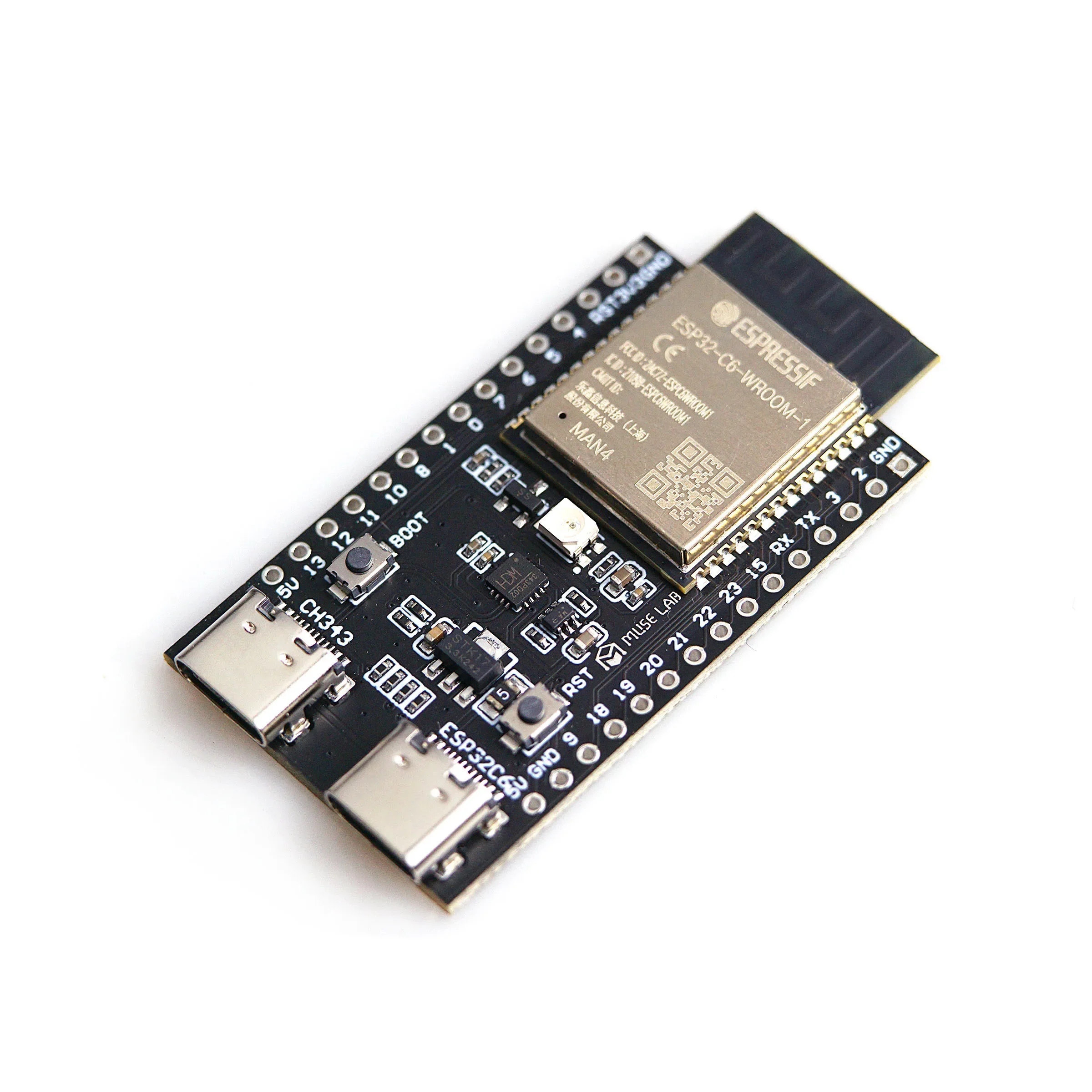 Placa de desenvolvimento nanoESP32-C6 ESP32-C6 placa de sistema mínimo esp32 placa núcleo RISC-V Espressif IoT WiFi6 Bluetooth ZigbeeNew