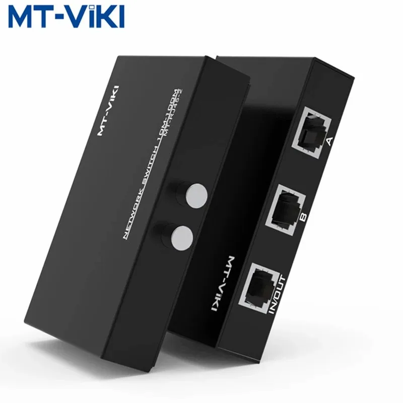 MT-VIKI 2 Ports RJ45 Network Switch Sharing Device Bidirectional Internal Network And External Network Conversion MT-RJ45-2