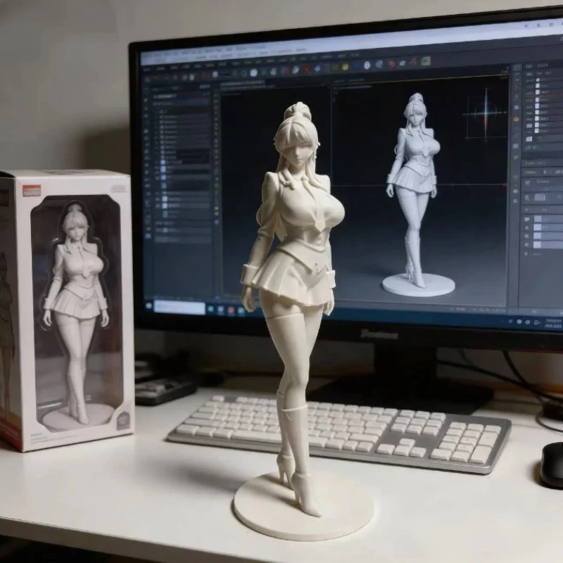 3D Printed Pure Desire Ornament High Ponytail Uniform Anime Figurine Customized Model Creative Home